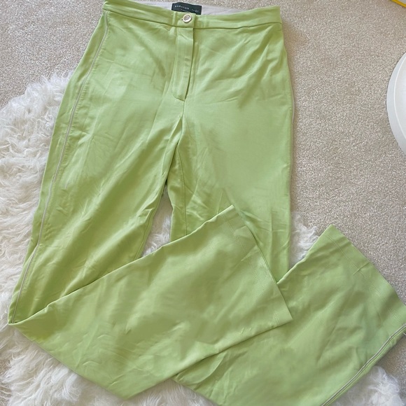 1-01 Babaton Mini Flare Pant in Pistachio Green - Picture 3 of 3